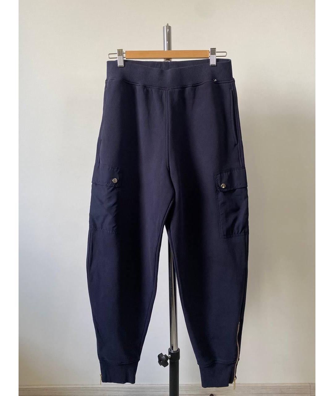 HUGO BOSS Темно-синие полиэстеровые брюки широкие, фото 9