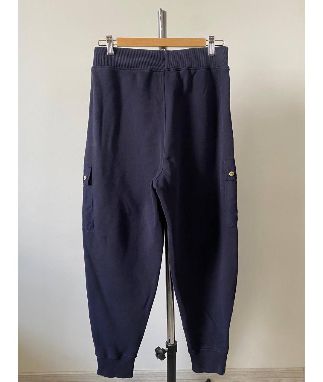 HUGO BOSS Темно-синие полиэстеровые брюки широкие, фото 7