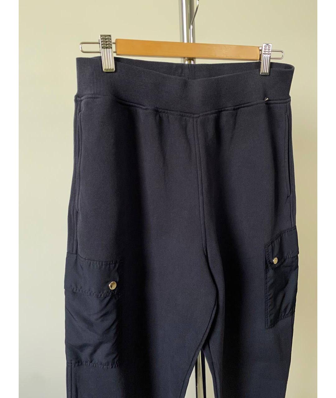 HUGO BOSS Темно-синие полиэстеровые брюки широкие, фото 2