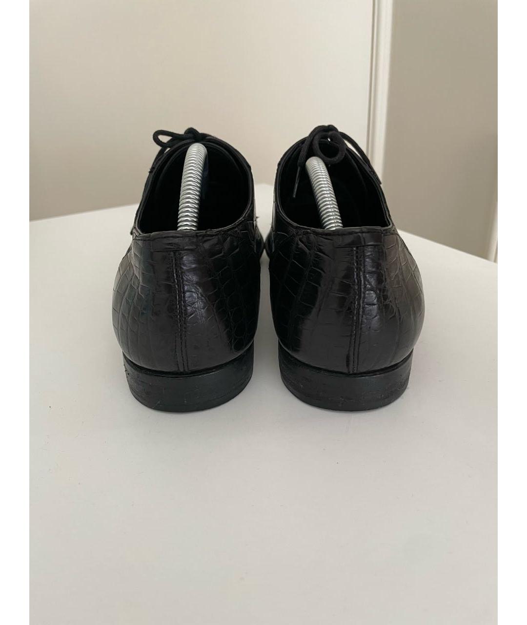 DOLCE&GABBANA Черные туфли из экзотической кожи, фото 5