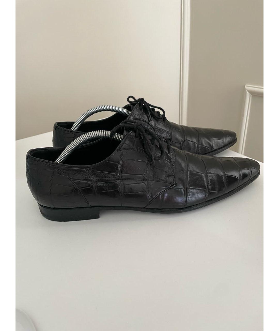 DOLCE&GABBANA Черные туфли из экзотической кожи, фото 8