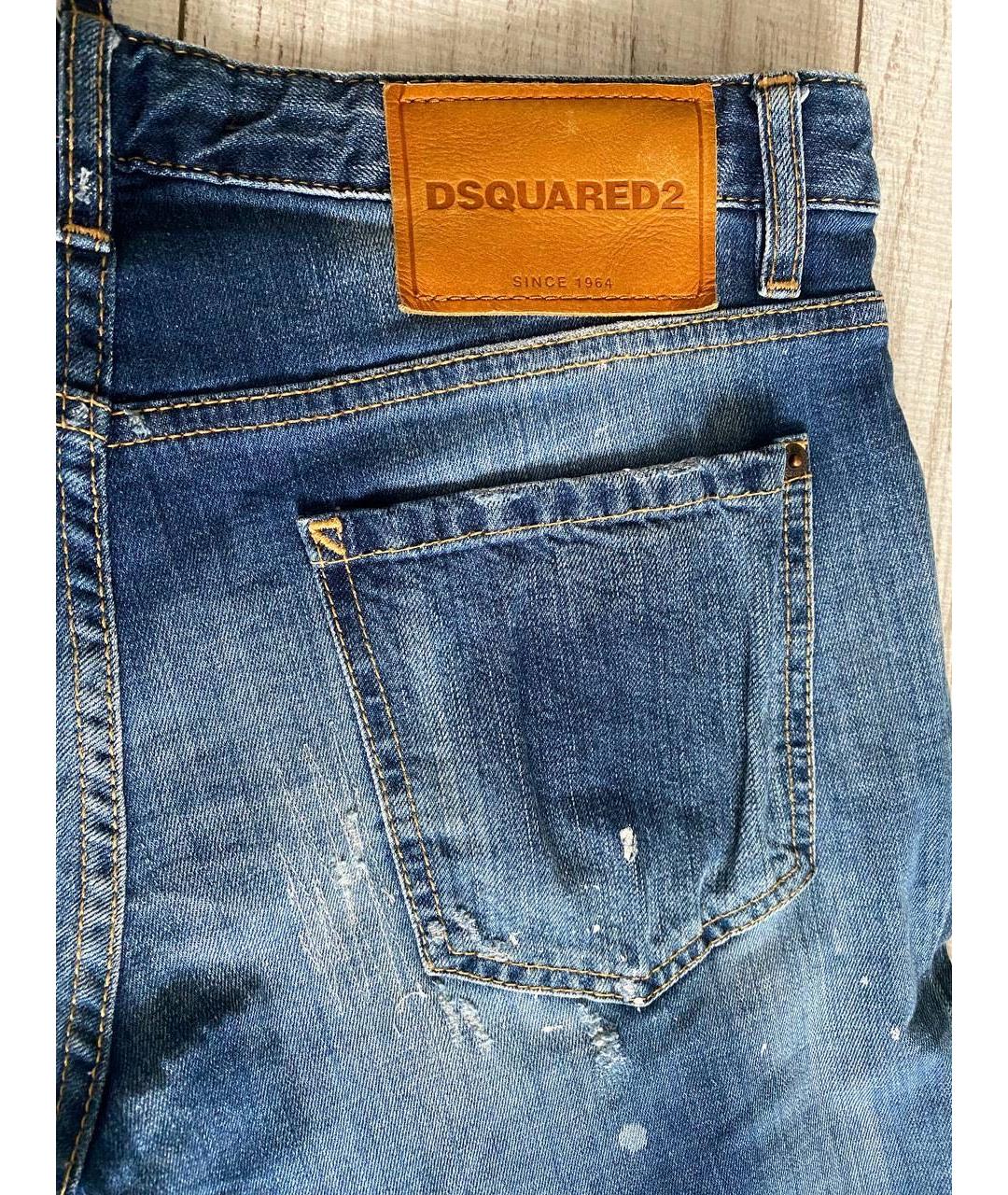 DSQUARED2 Темно-синие прямые джинсы, фото 6