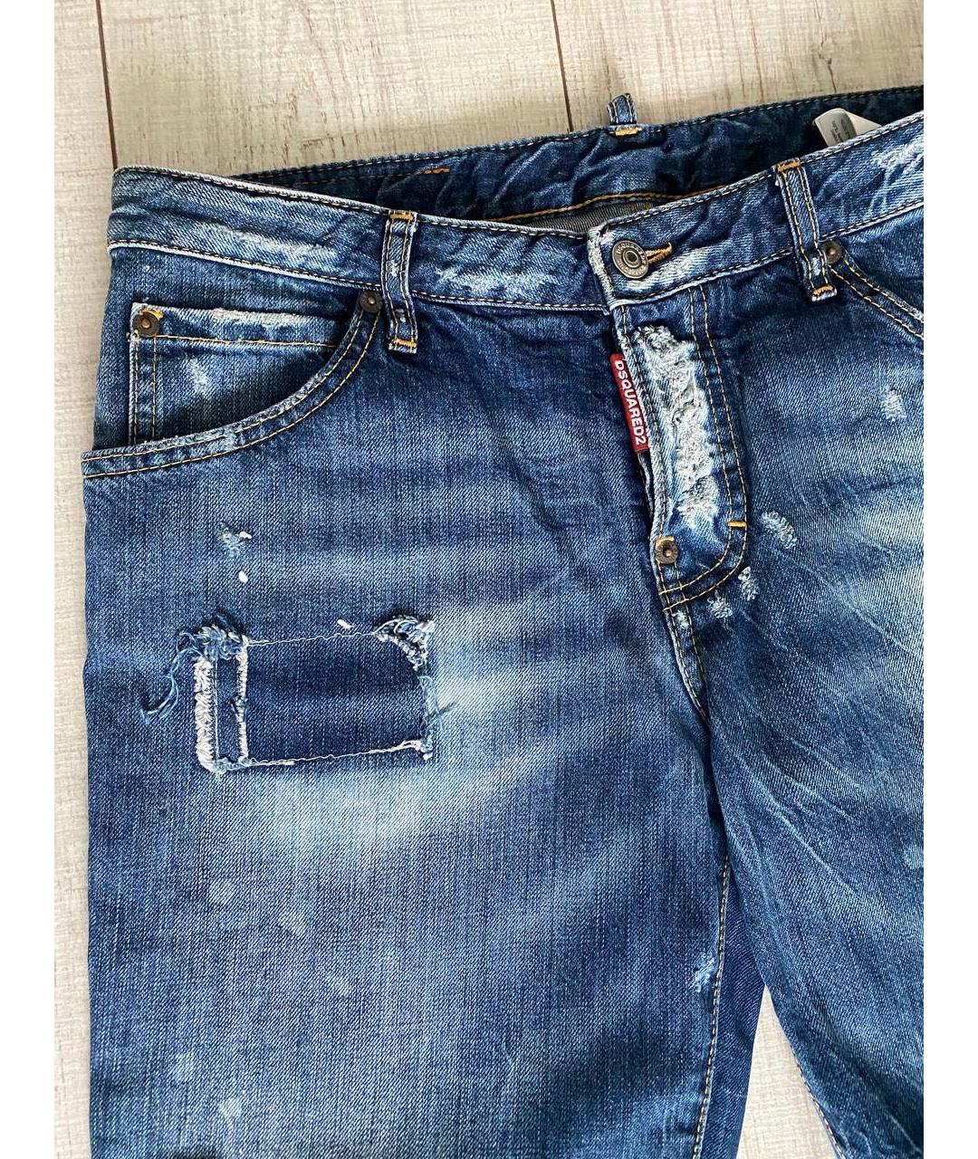 DSQUARED2 Темно-синие прямые джинсы, фото 4