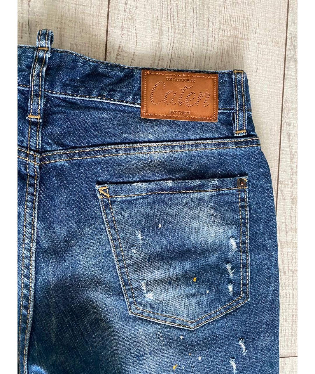 DSQUARED2 Темно-синие прямые джинсы, фото 6