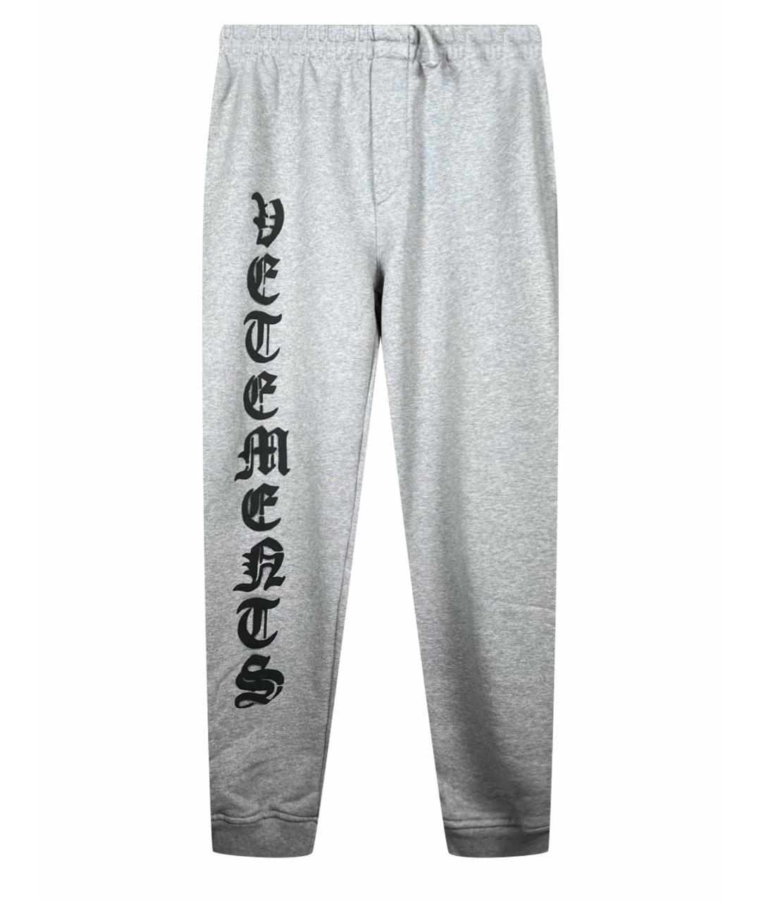 VETEMENTS Серые хлопковые повседневные брюки, фото 1