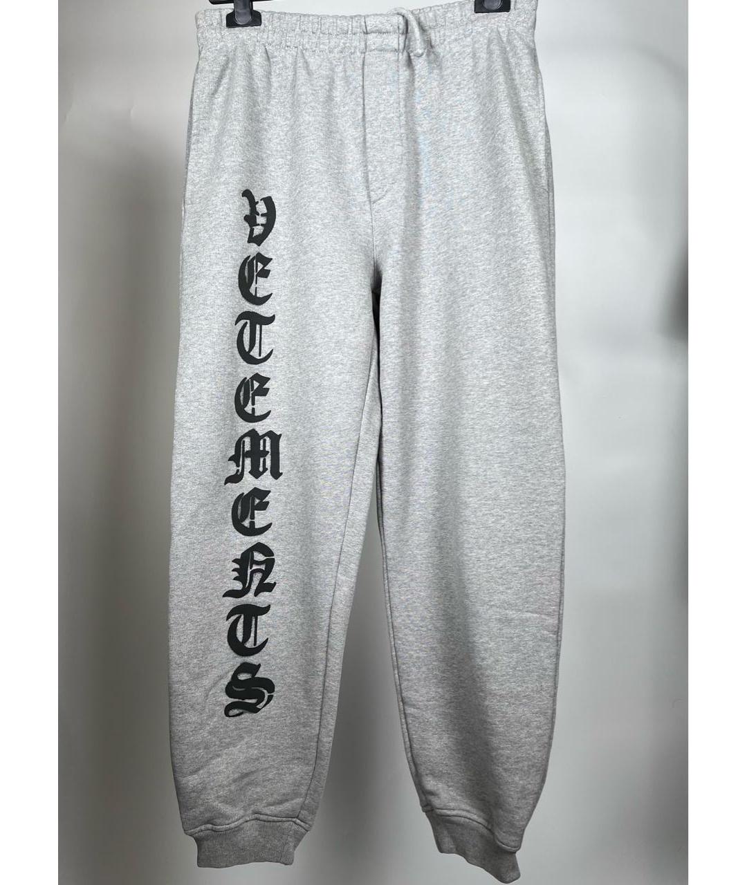 VETEMENTS Серые хлопковые повседневные брюки, фото 7