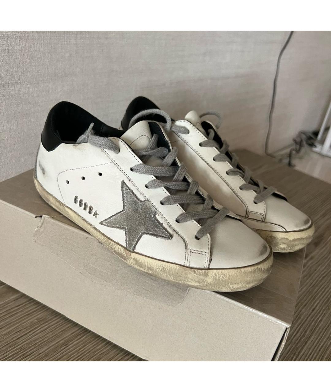 GOLDEN GOOSE DELUXE BRAND Белые кожаные кеды, фото 5