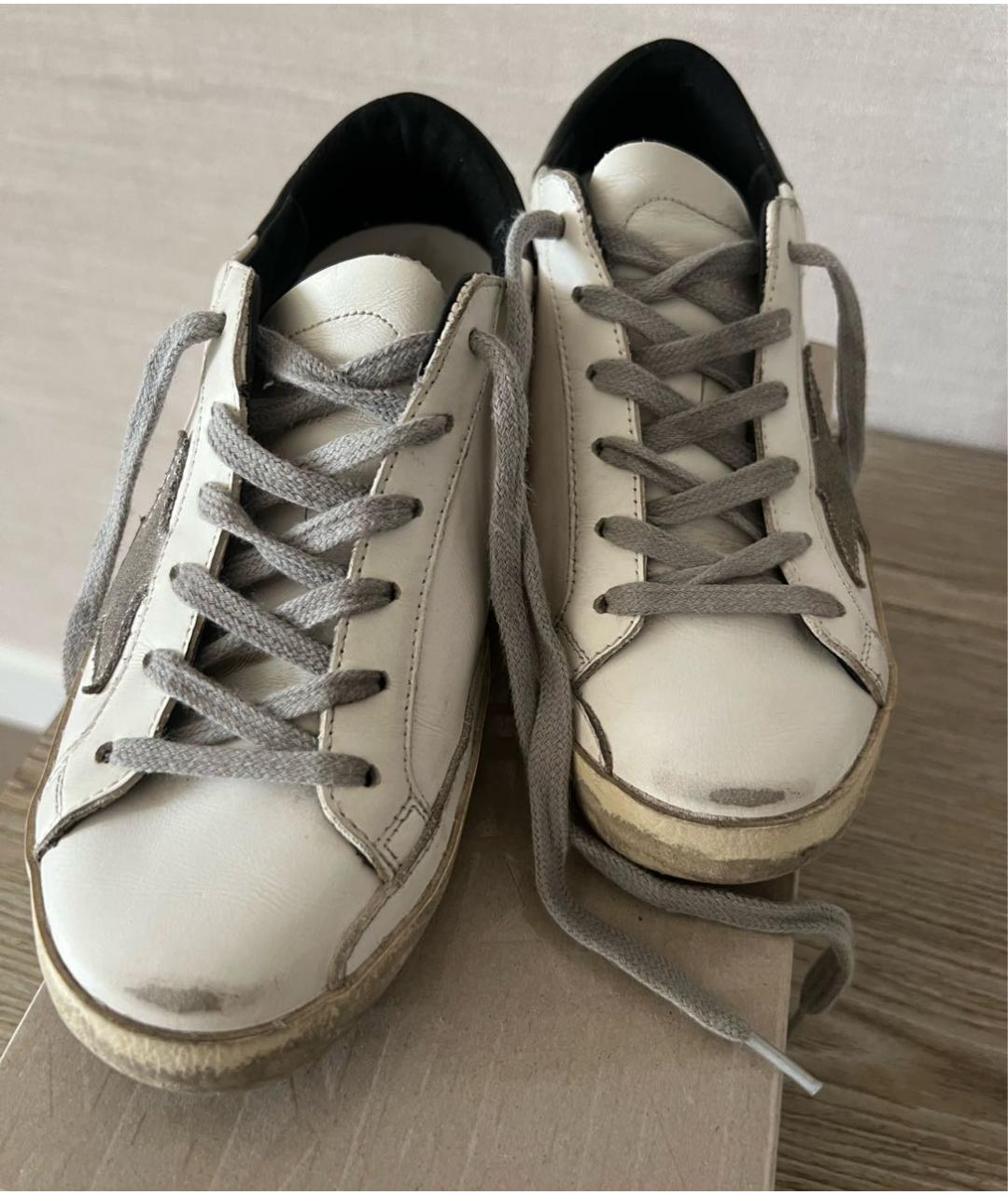 GOLDEN GOOSE DELUXE BRAND Белые кожаные кеды, фото 2