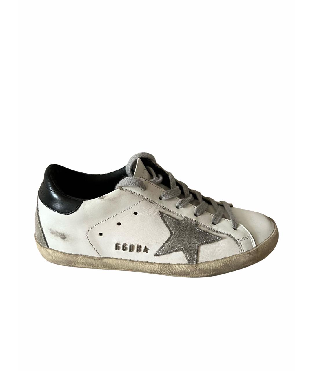 GOLDEN GOOSE DELUXE BRAND Белые кожаные кеды, фото 1