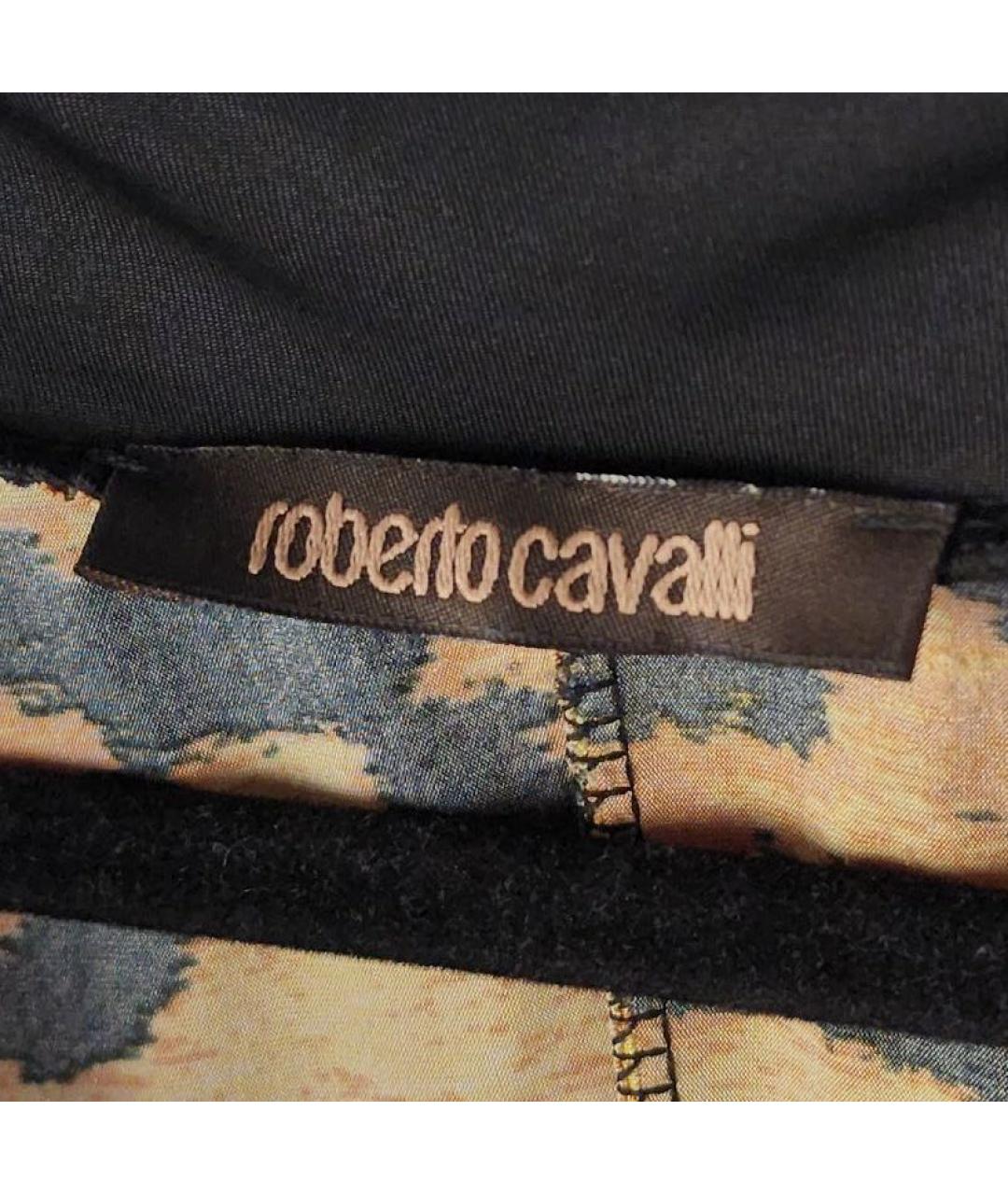 ROBERTO CAVALLI Черное вискозное повседневное платье, фото 5