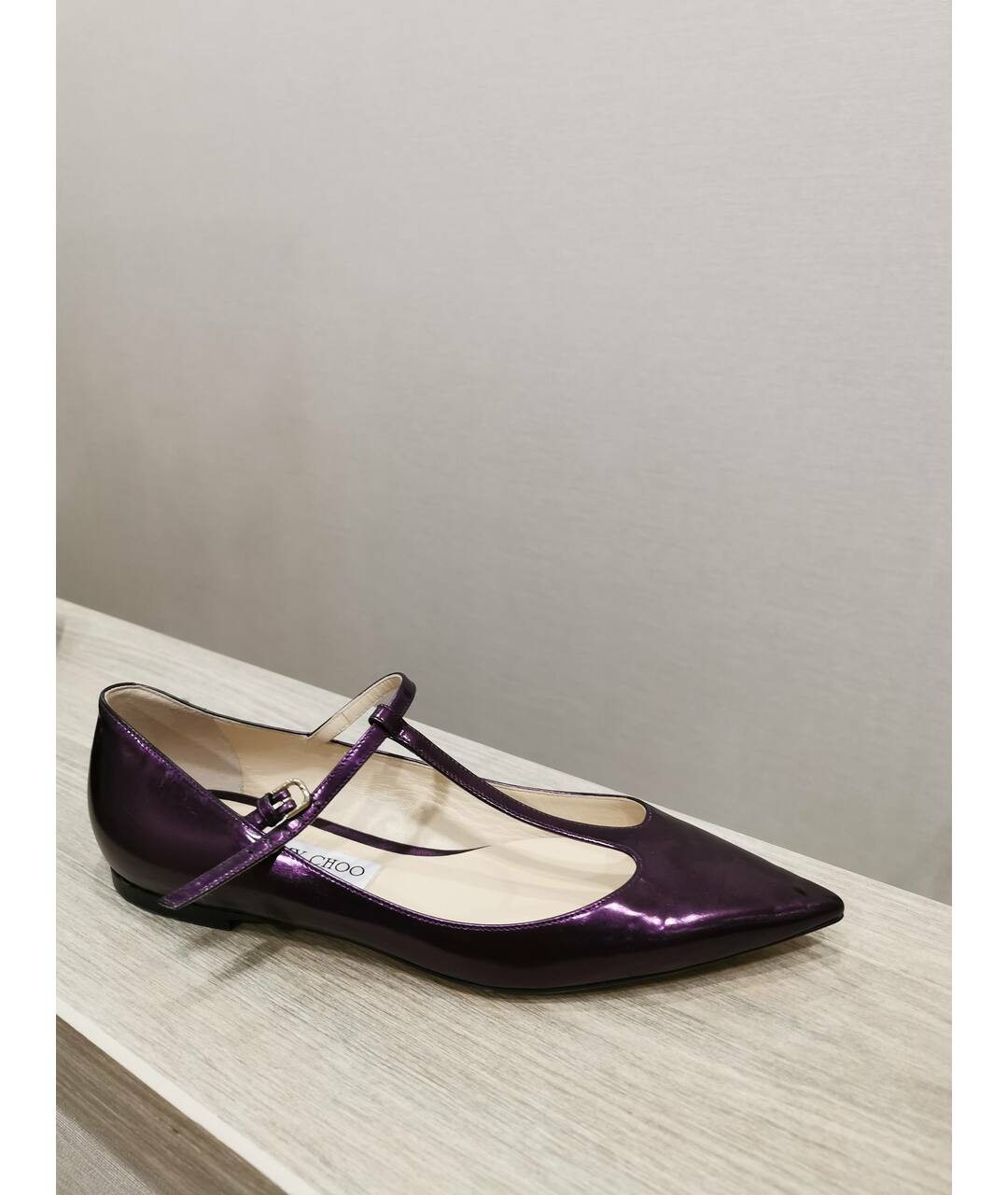 JIMMY CHOO Фиолетовые кожаные туфли, фото 6