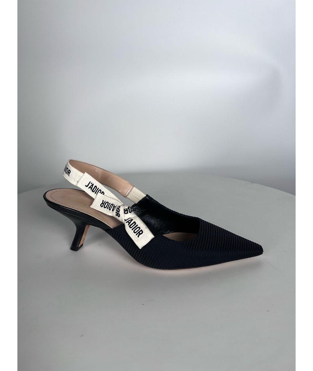 CHRISTIAN DIOR Черные лодочки на низком каблуке, фото 6