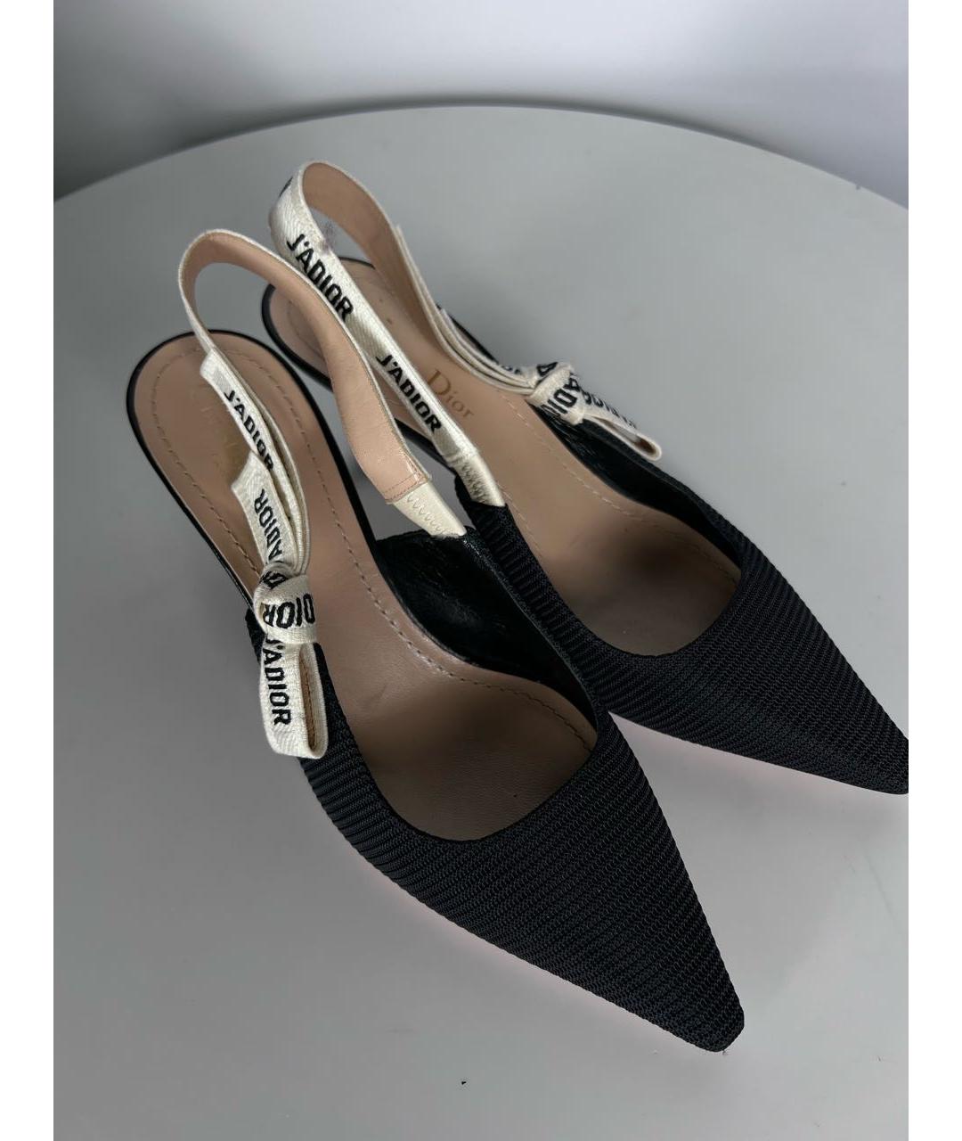 CHRISTIAN DIOR Черные лодочки на низком каблуке, фото 4
