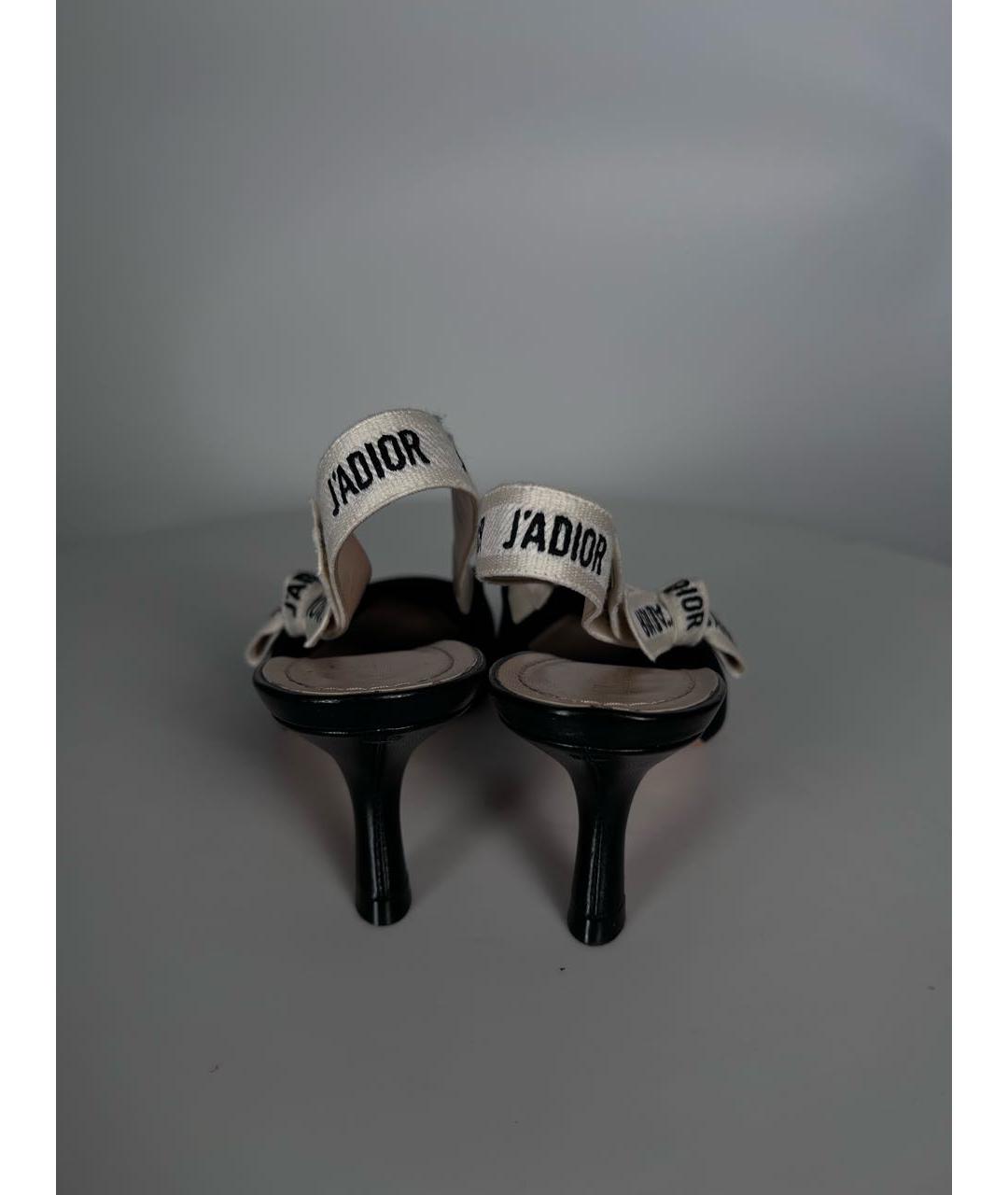 CHRISTIAN DIOR Черные лодочки на низком каблуке, фото 3