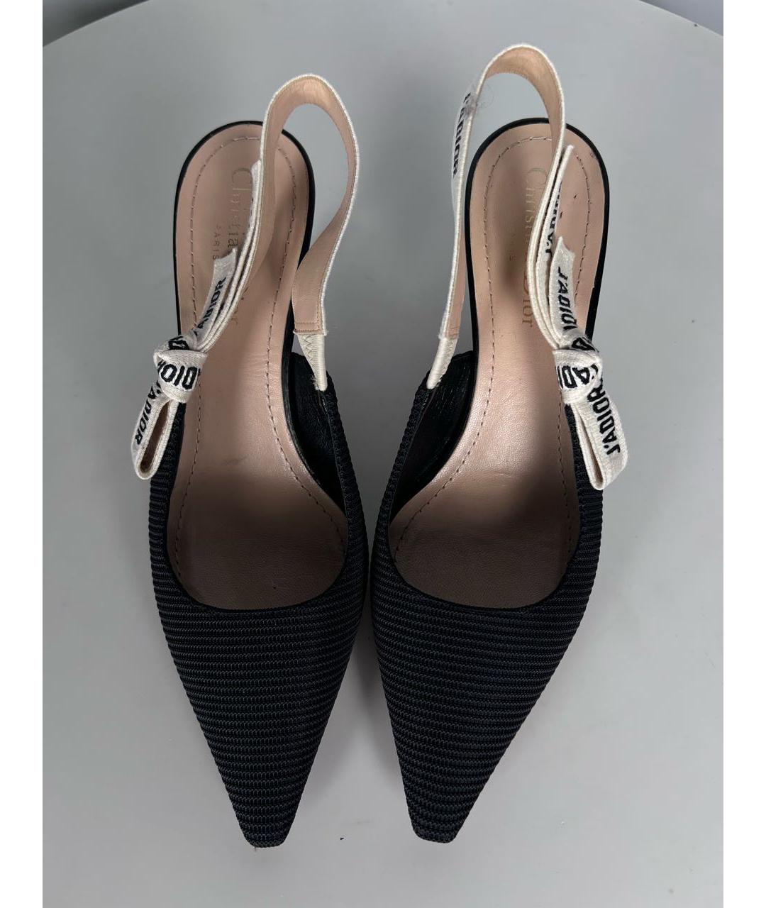 CHRISTIAN DIOR Черные лодочки на низком каблуке, фото 2