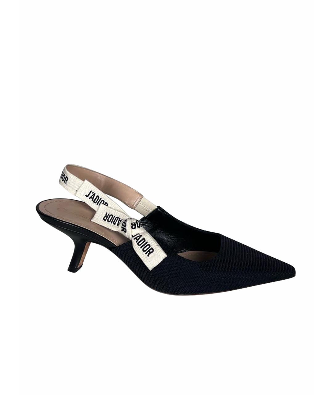 CHRISTIAN DIOR Черные лодочки на низком каблуке, фото 1