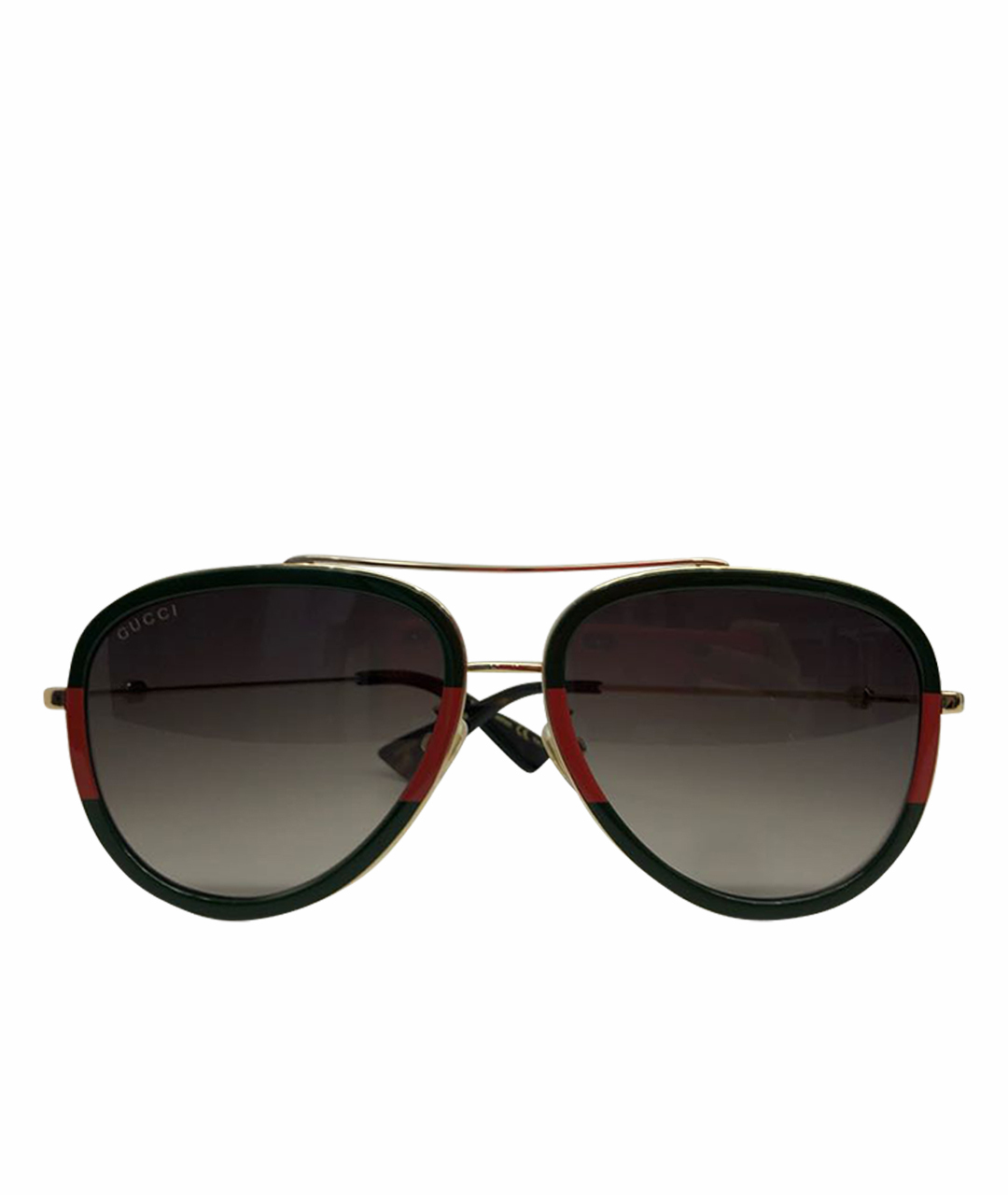 GUCCI Зеленые металлические солнцезащитные очки, фото 1