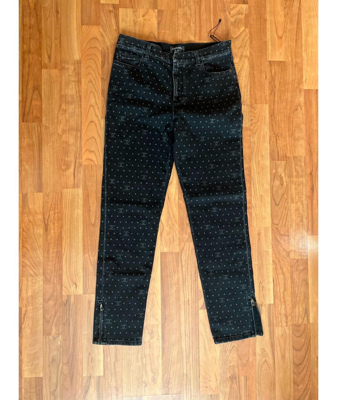 CHANEL PRE-OWNED Серые хлопковые джинсы слим, фото 5