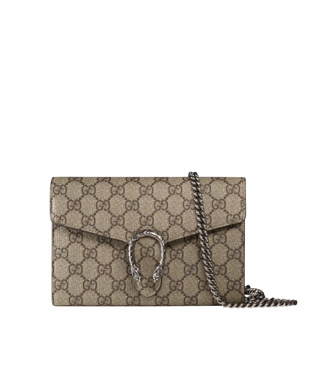GUCCI Бежевая кожаная сумка через плечо, фото 1