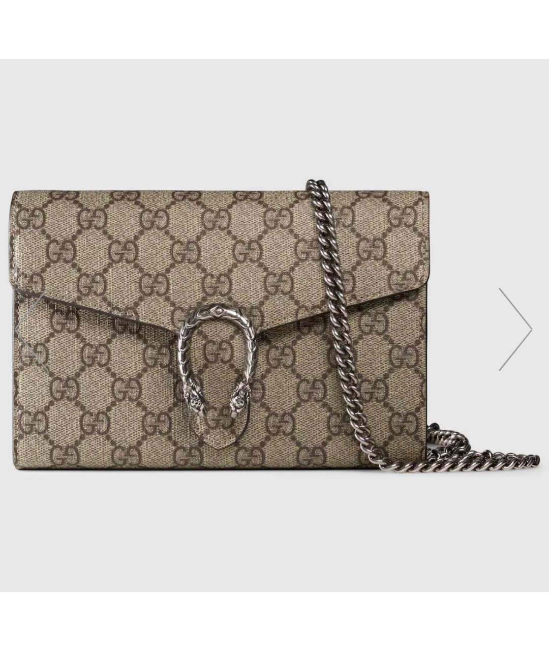 GUCCI Бежевая кожаная сумка через плечо, фото 9