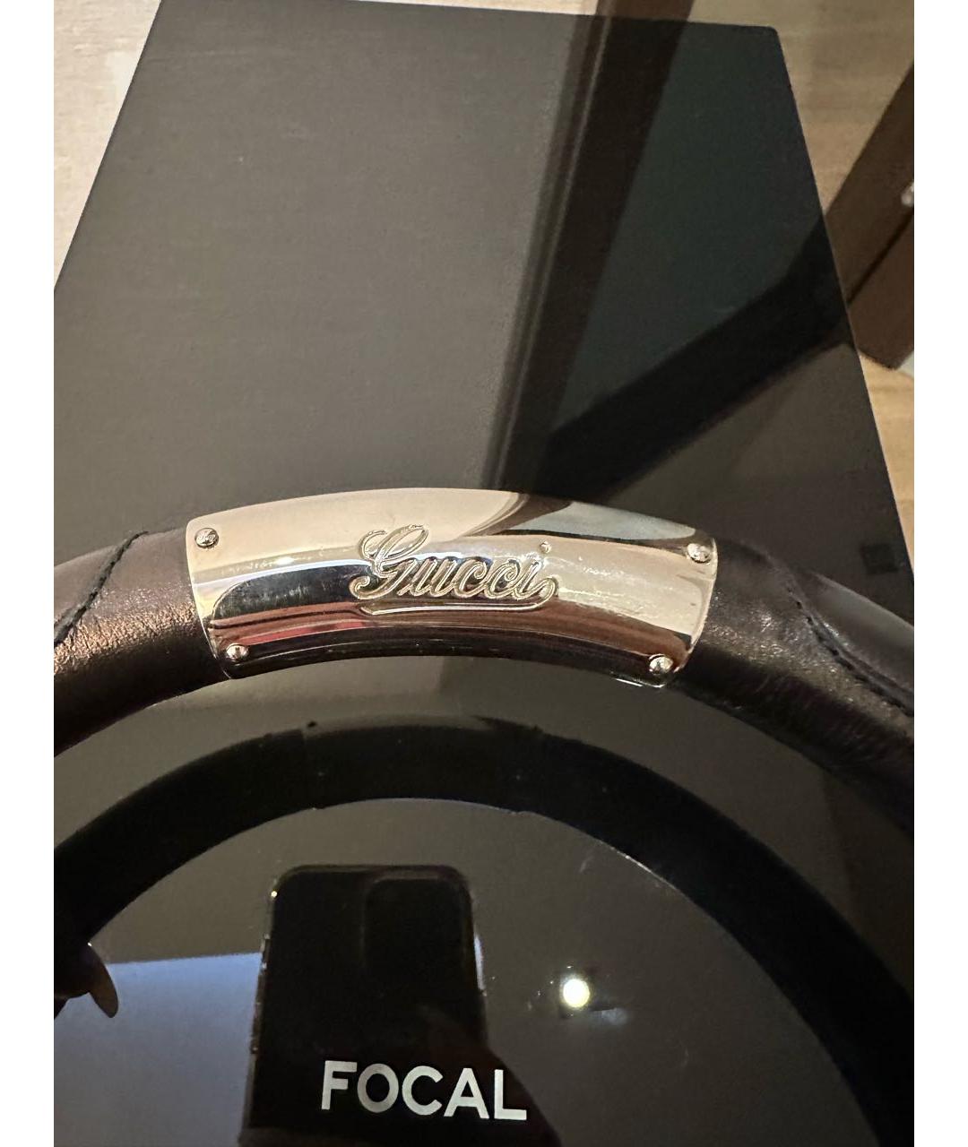 GUCCI Черная кожаная сумка с короткими ручками, фото 3