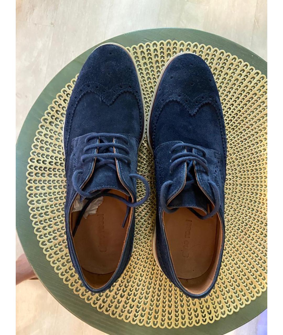 GIANVITO ROSSI Темно-синие замшевые туфли, фото 3