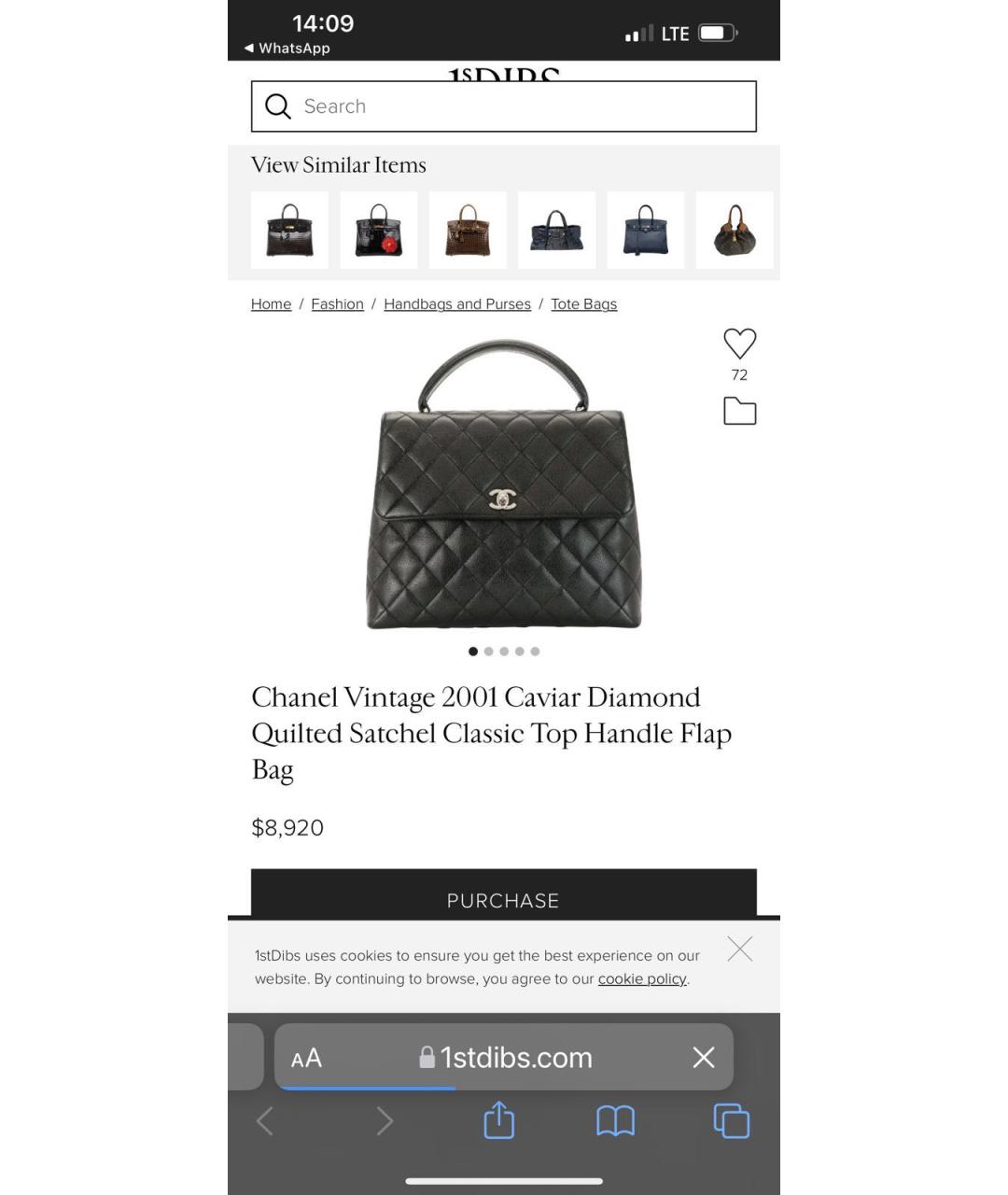 CHANEL Черная кожаная сумка с короткими ручками, фото 2