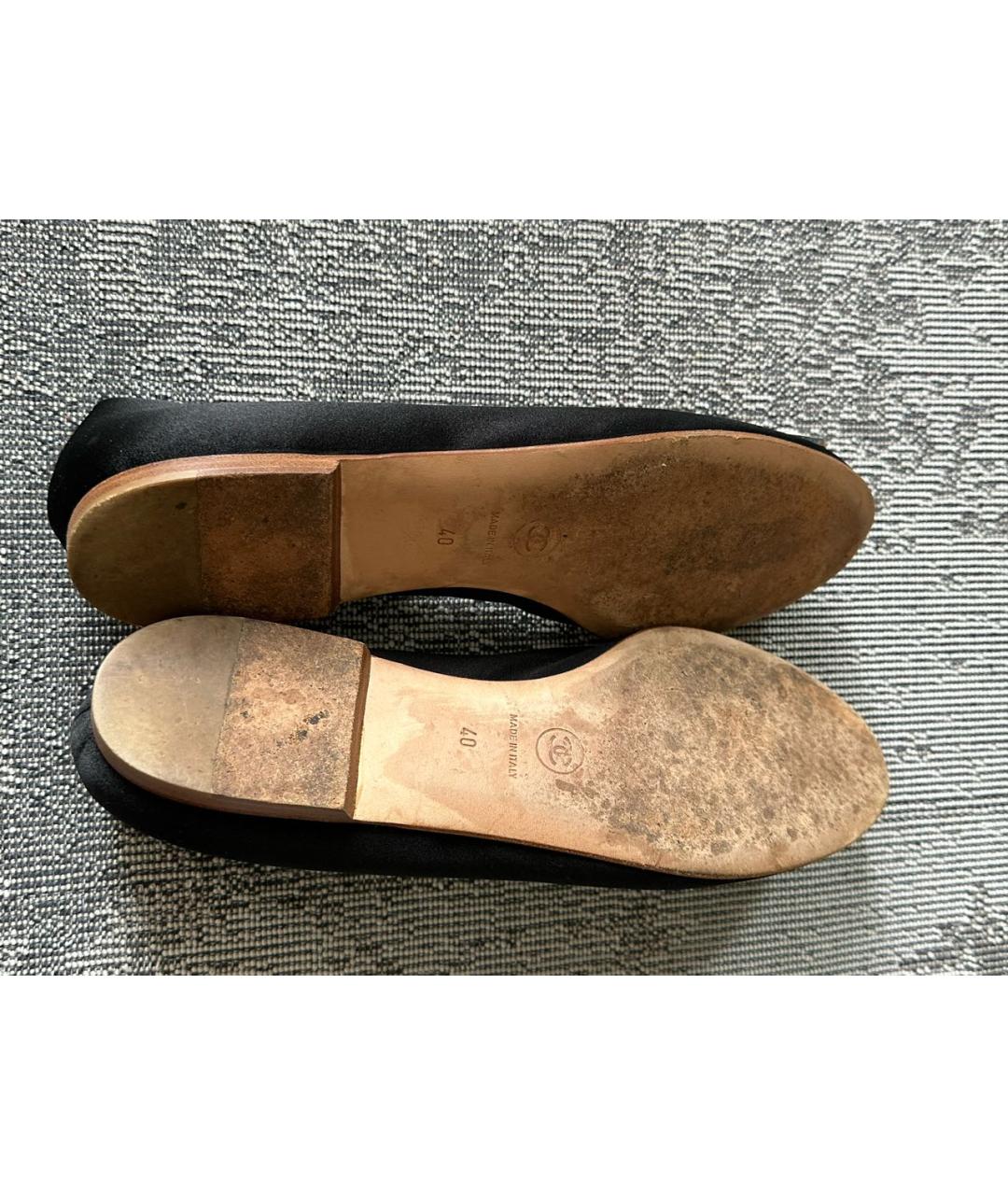 CHANEL Черные балетки, фото 2