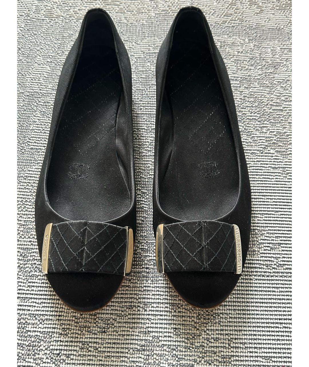 CHANEL Черные балетки, фото 4