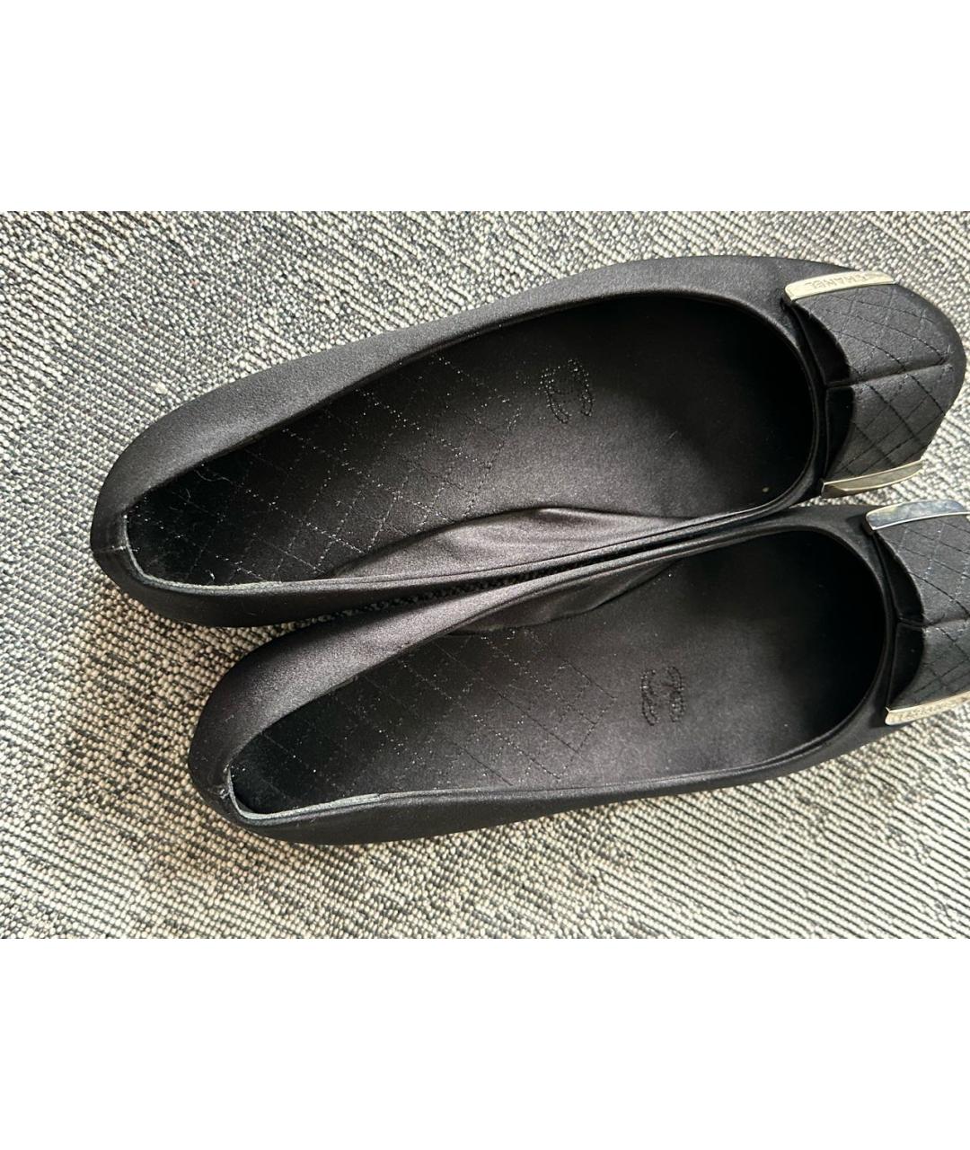CHANEL Черные балетки, фото 5