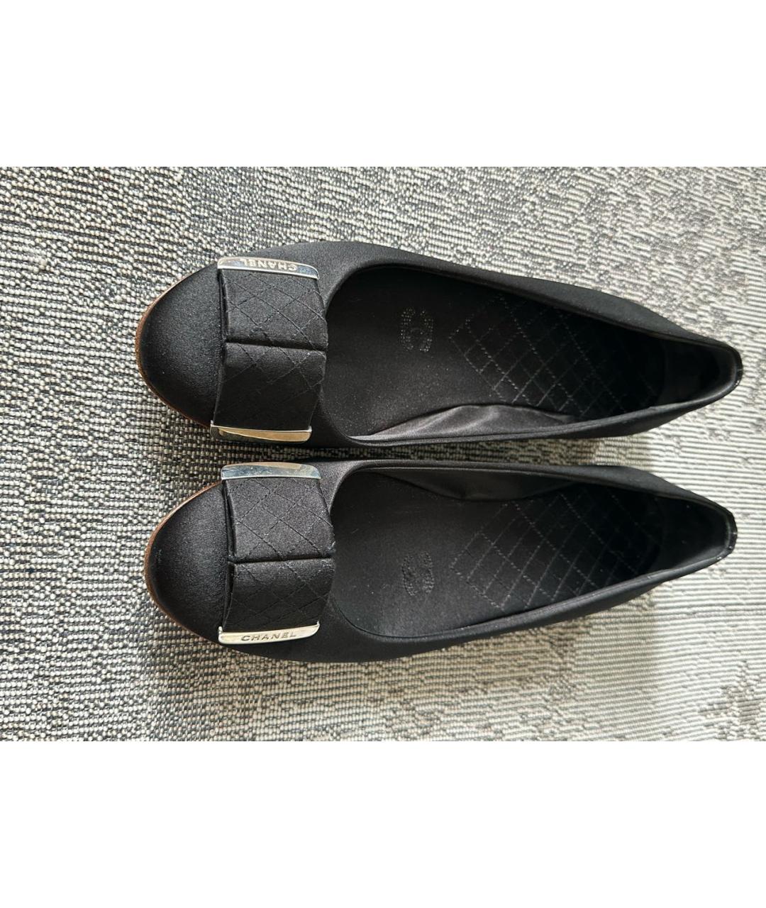 CHANEL Черные балетки, фото 7
