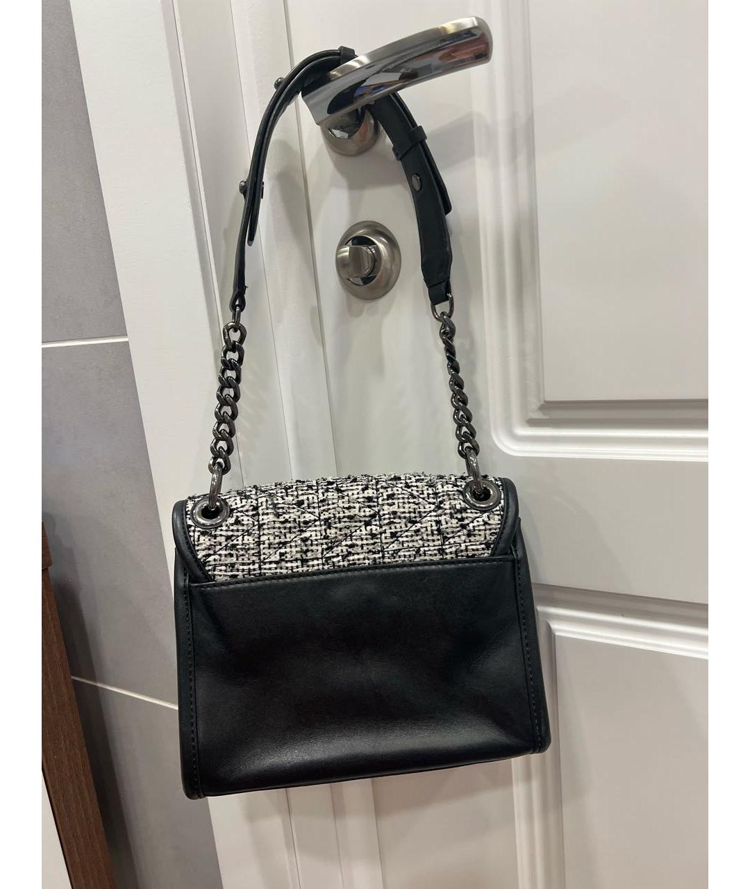 KARL LAGERFELD Черная кожаная сумка через плечо, фото 3