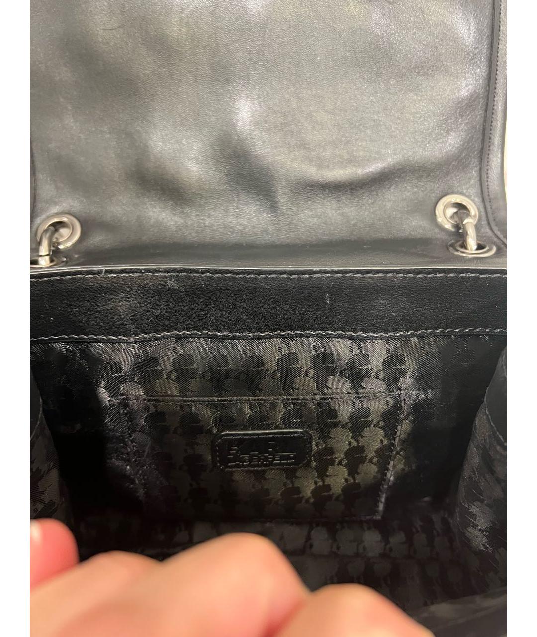 KARL LAGERFELD Черная кожаная сумка через плечо, фото 6