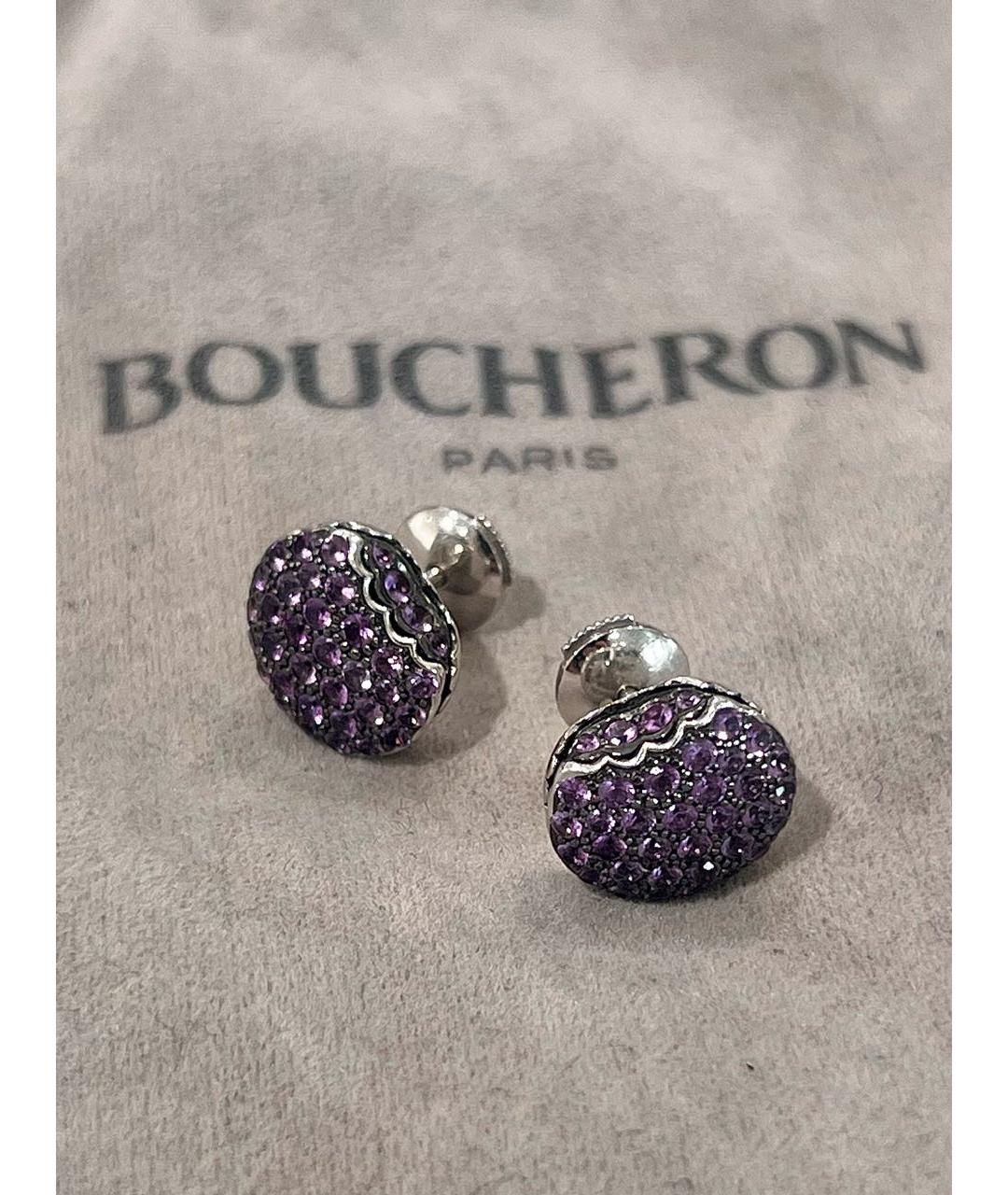 BOUCHERON Фиолетовые серьги из белого золота, фото 4