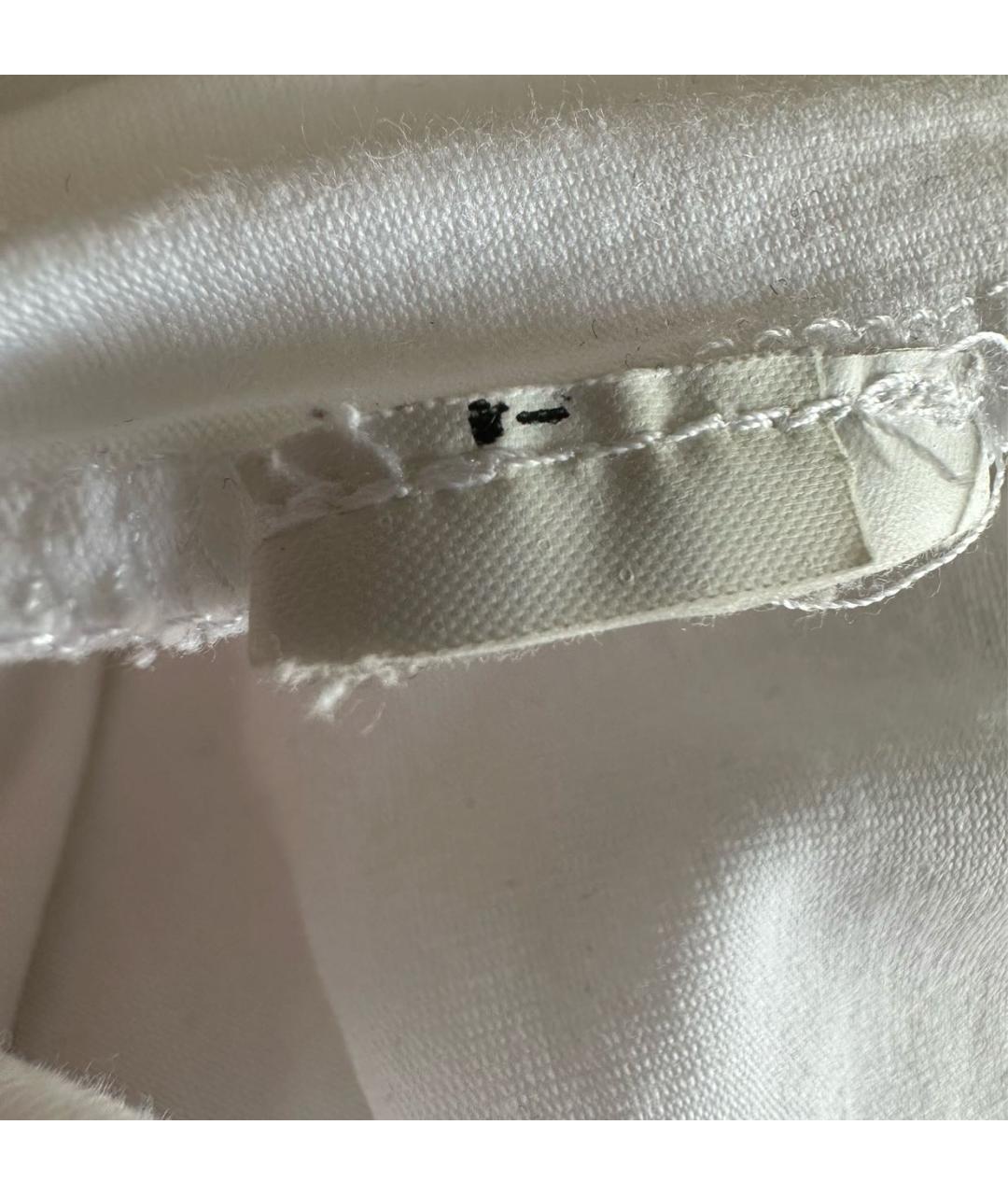 BRUNELLO CUCINELLI Белая хлопко-эластановая футболка, фото 8