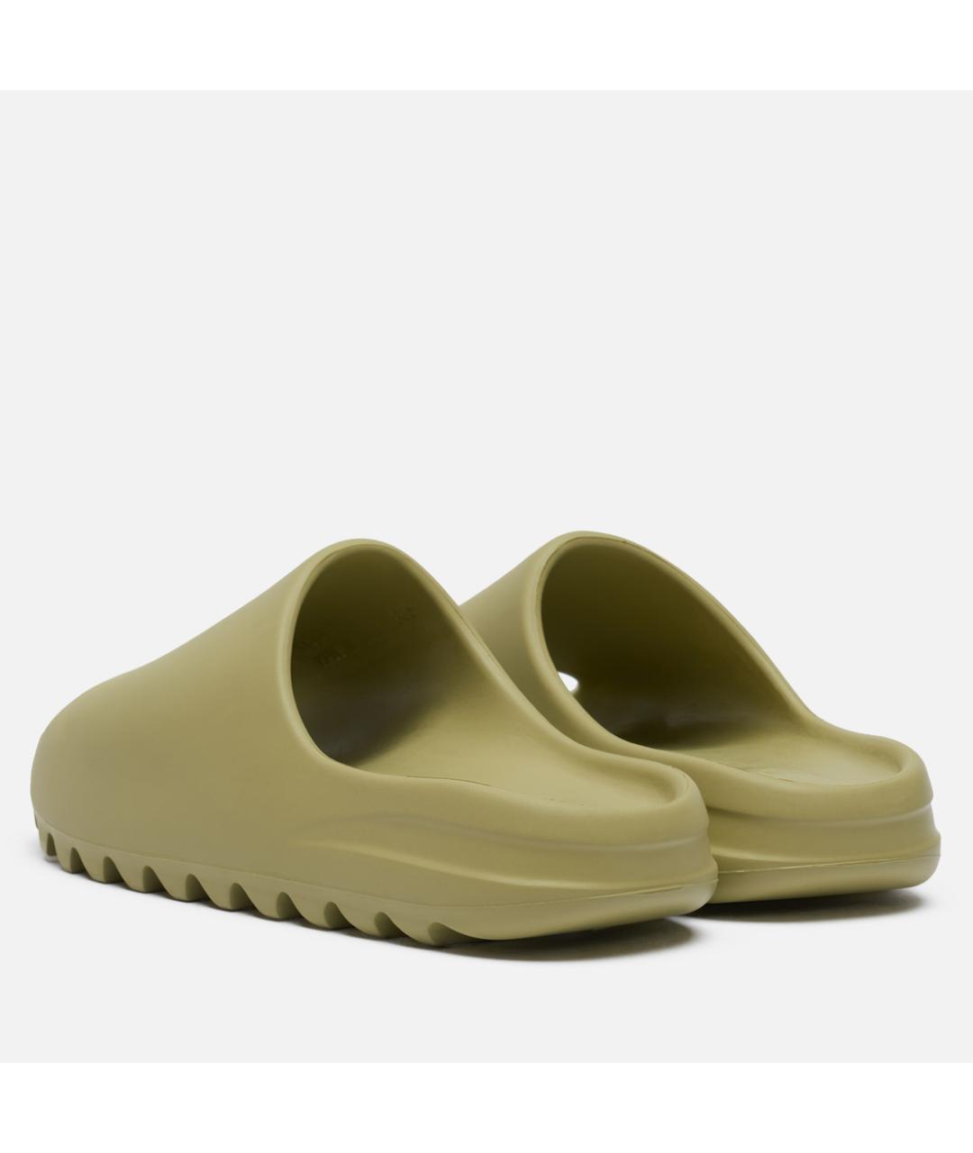 ADIDAS YEEZY Зеленые резиновые шлепанцы, фото 4
