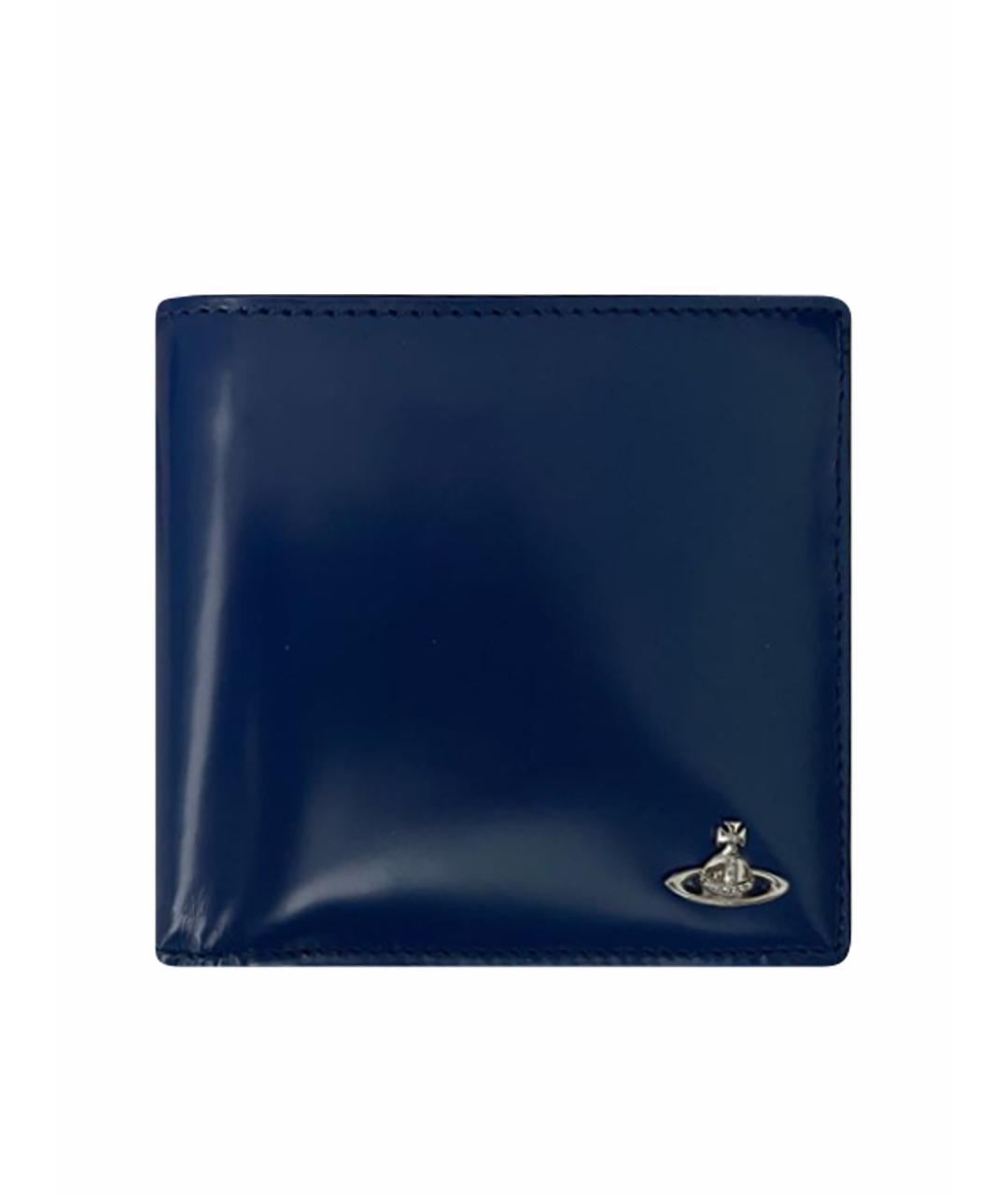 VIVIENNE WESTWOOD Синий кошелек из лакированной кожи, фото 1