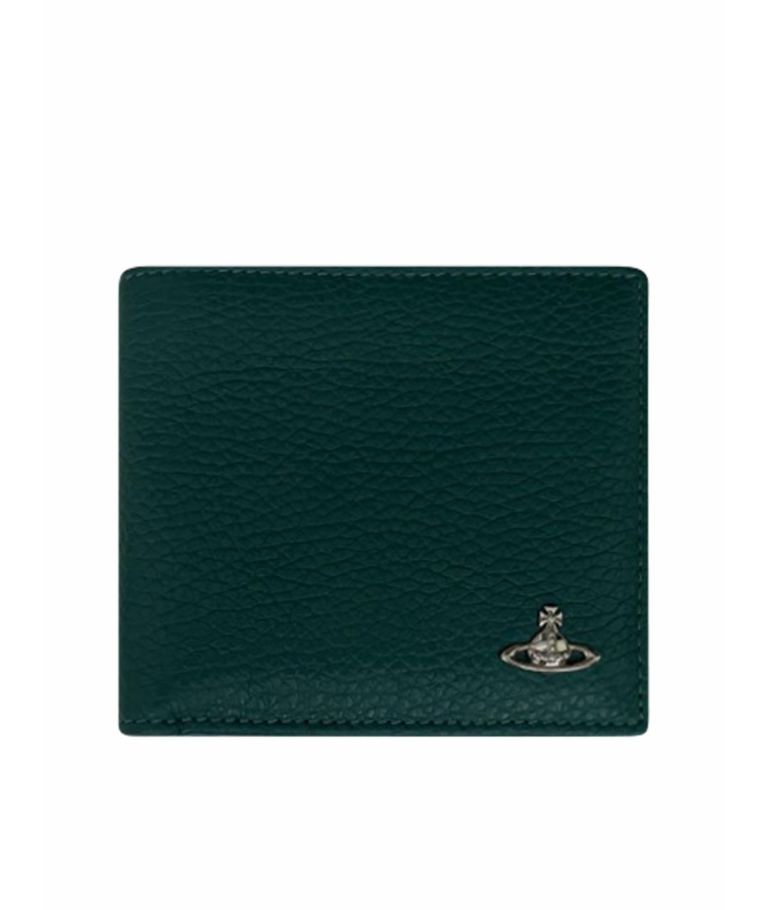 VIVIENNE WESTWOOD Зеленый кожаный кошелек, фото 1