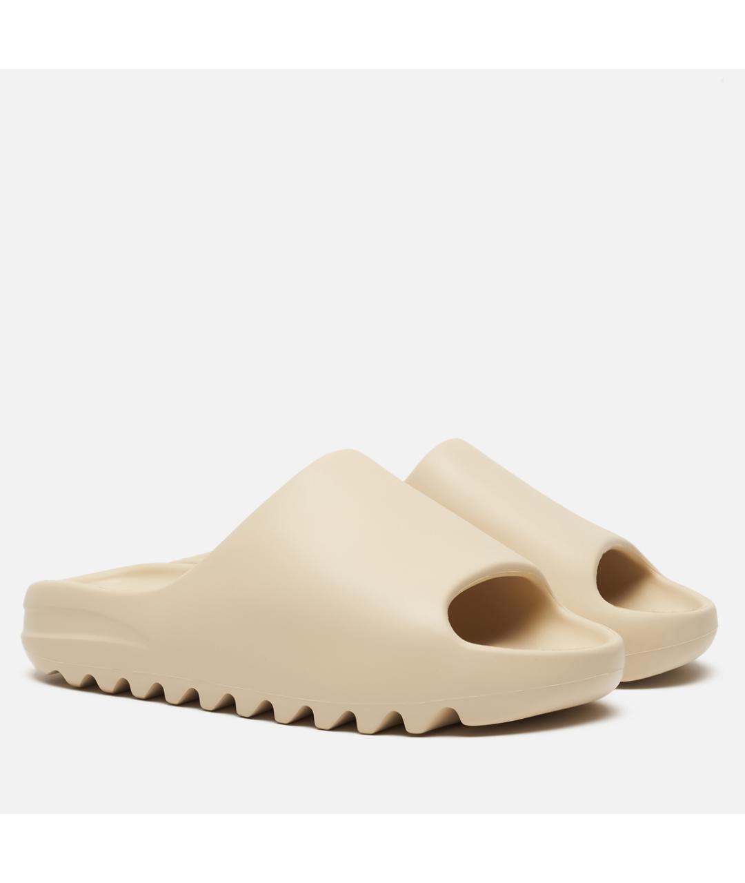 ADIDAS YEEZY Бежевые резиновые шлепанцы, фото 2