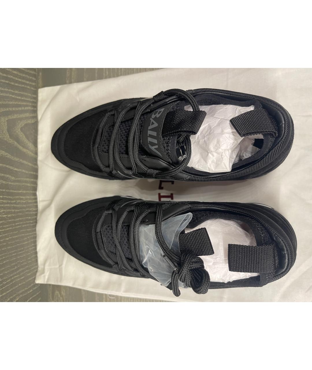 BALLY Черные синтетические низкие кроссовки / кеды, фото 3