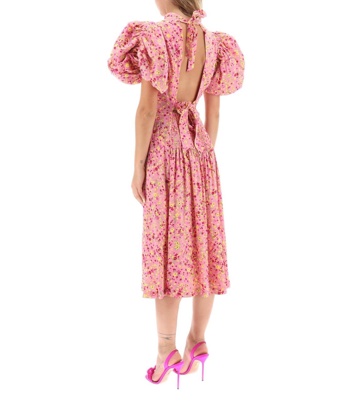 ROTATE Розовое вискозное платье, фото 5