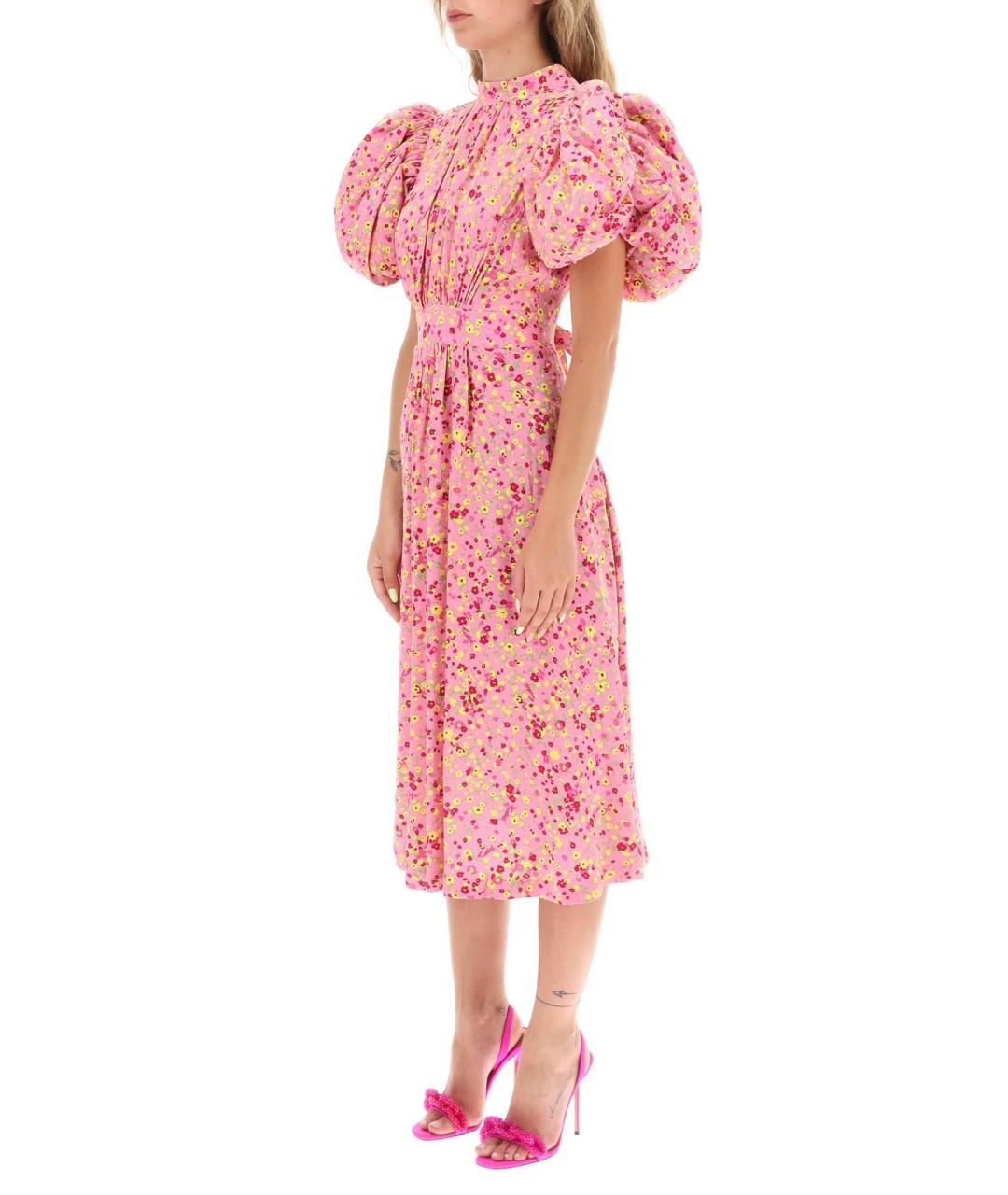 ROTATE Розовое вискозное платье, фото 6