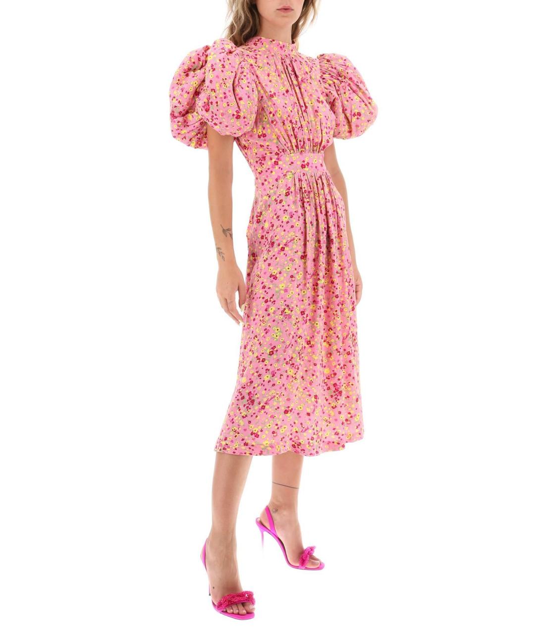 ROTATE Розовое вискозное платье, фото 3