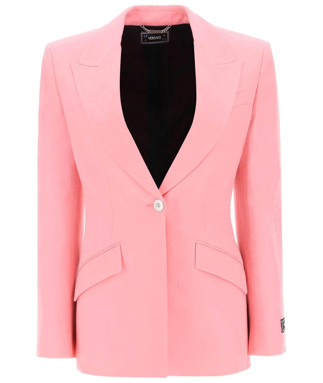 VERSACE Розовый шерстяной жакет/пиджак, фото 1