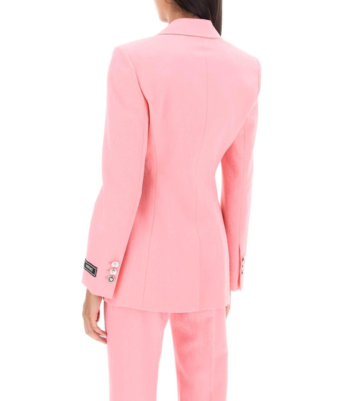 VERSACE Розовый шерстяной жакет/пиджак, фото 5