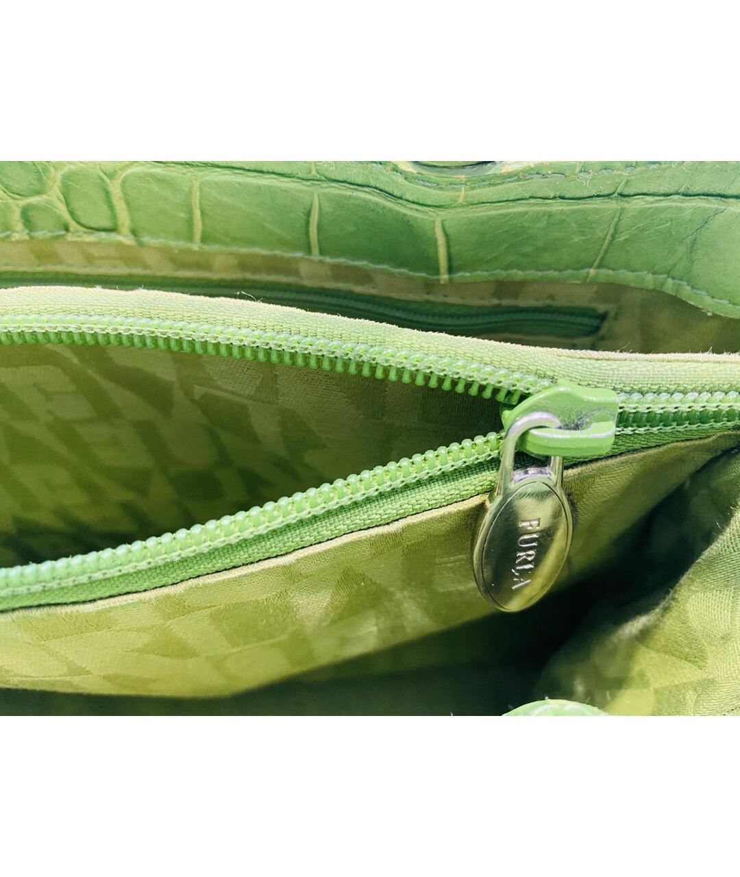 FURLA Зеленая кожаная сумка тоут, фото 4