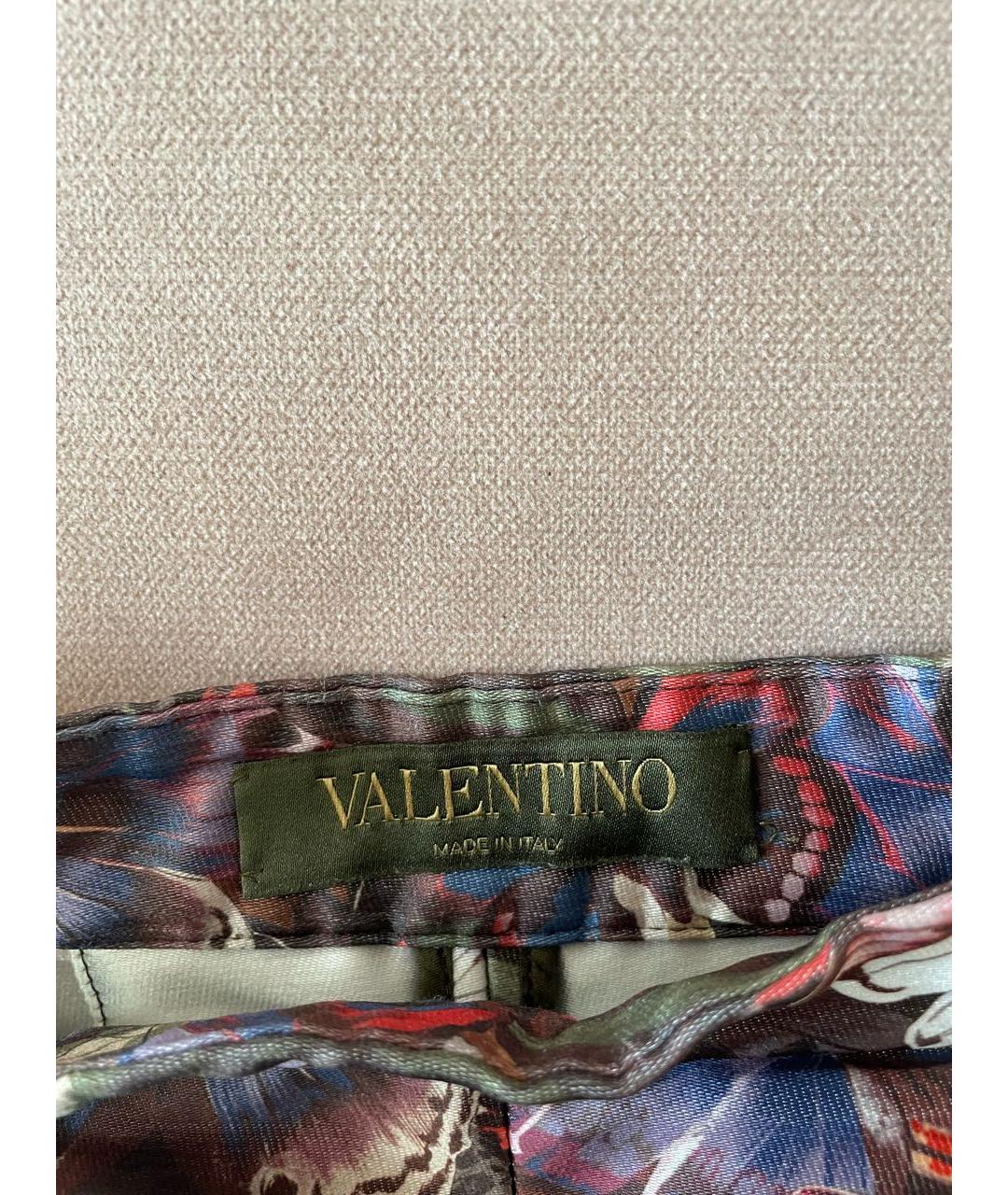 VALENTINO Мульти шелковая юбка-шорты, фото 3