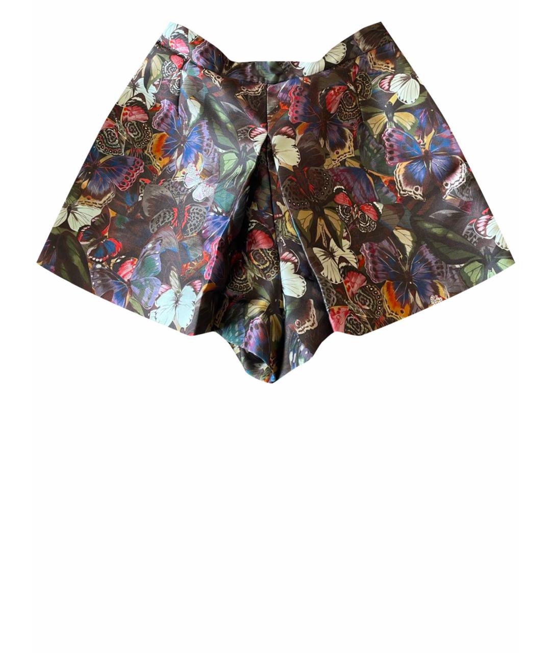 VALENTINO Мульти шелковая юбка-шорты, фото 1