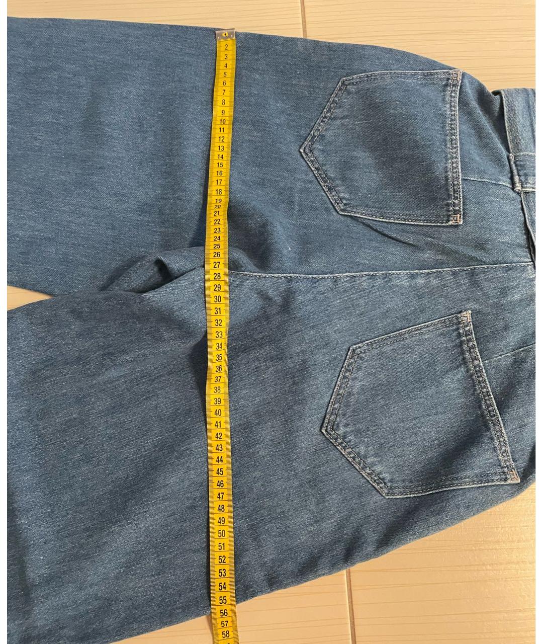 KARL LAGERFELD Синие хлопковые прямые джинсы, фото 6