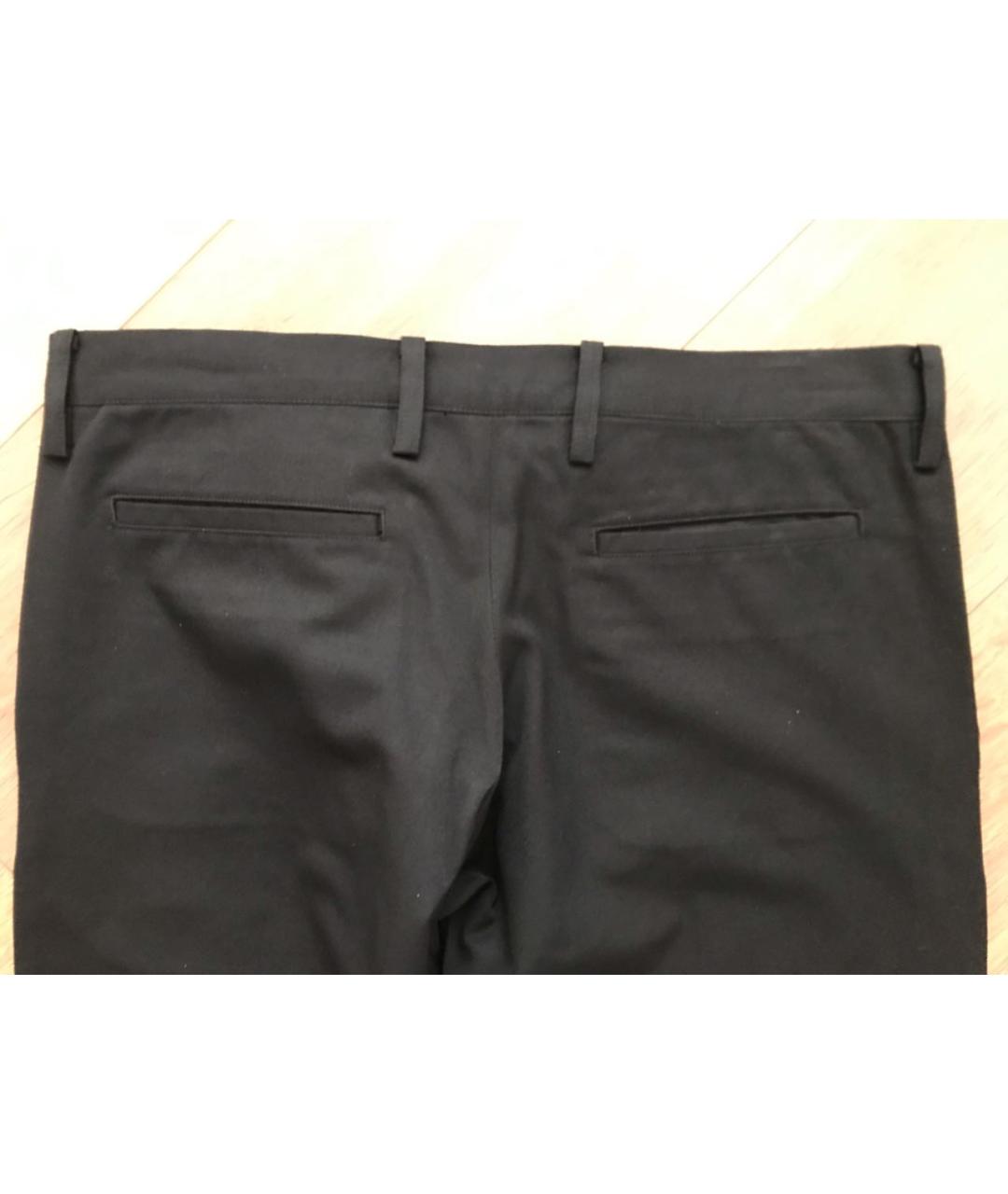YOHJI YAMAMOTO Черные прямые брюки, фото 4
